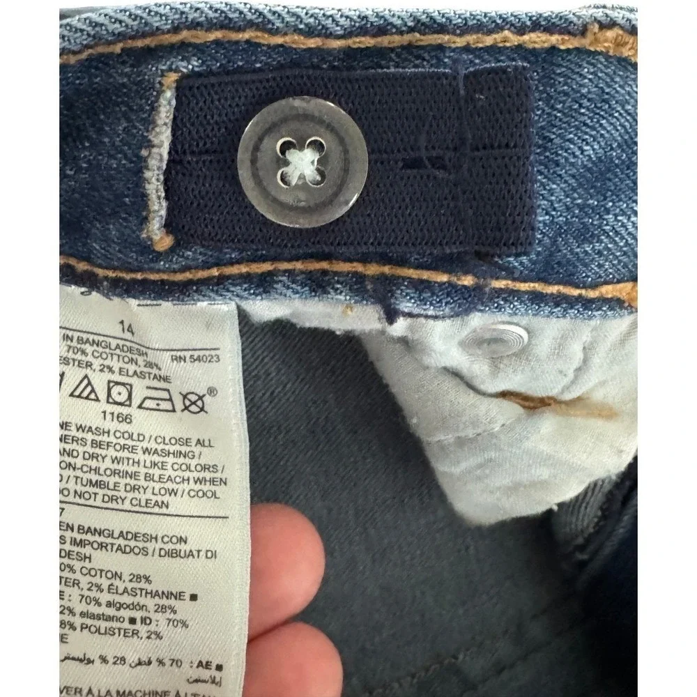 Old Navy Relaxed Slim Jeans Boys Size 14 Blue Medium Wash Built-In Tough Denim